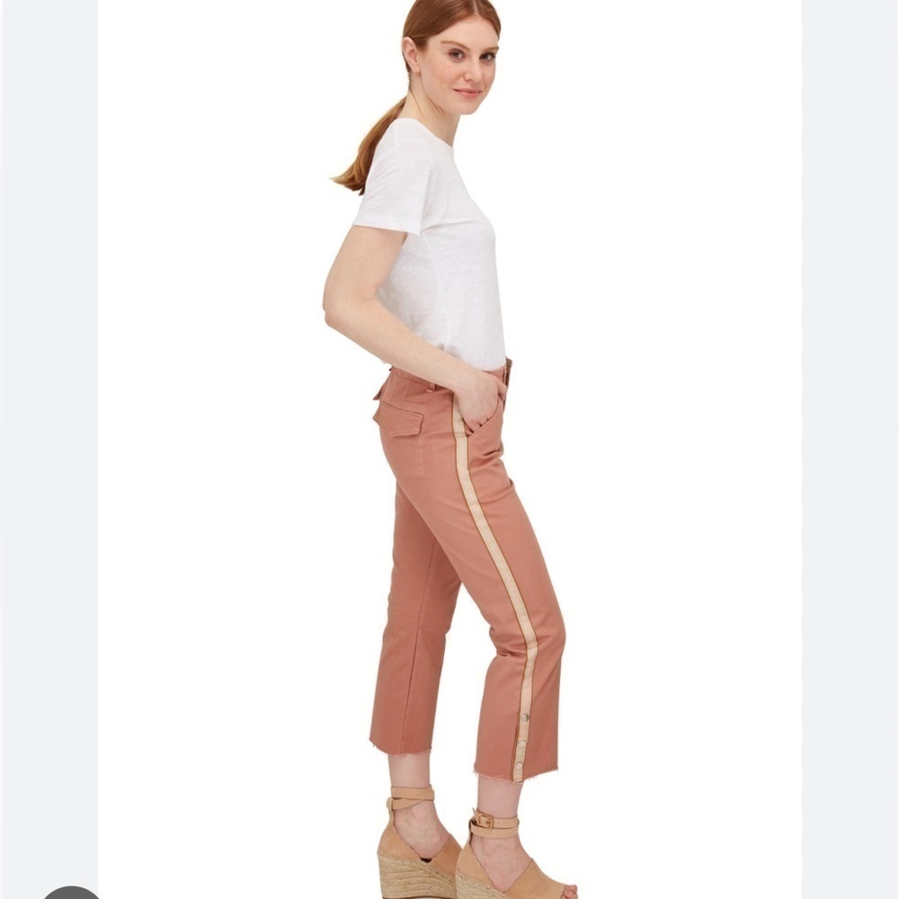 Veronica Beard Jeans Gisela Dusty Rose straight leg crop